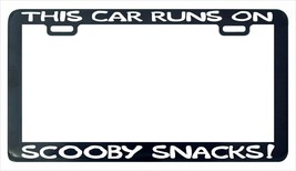 This car runs on Scooby Snacks Doo license plate frame holder tag - £4.40 GBP