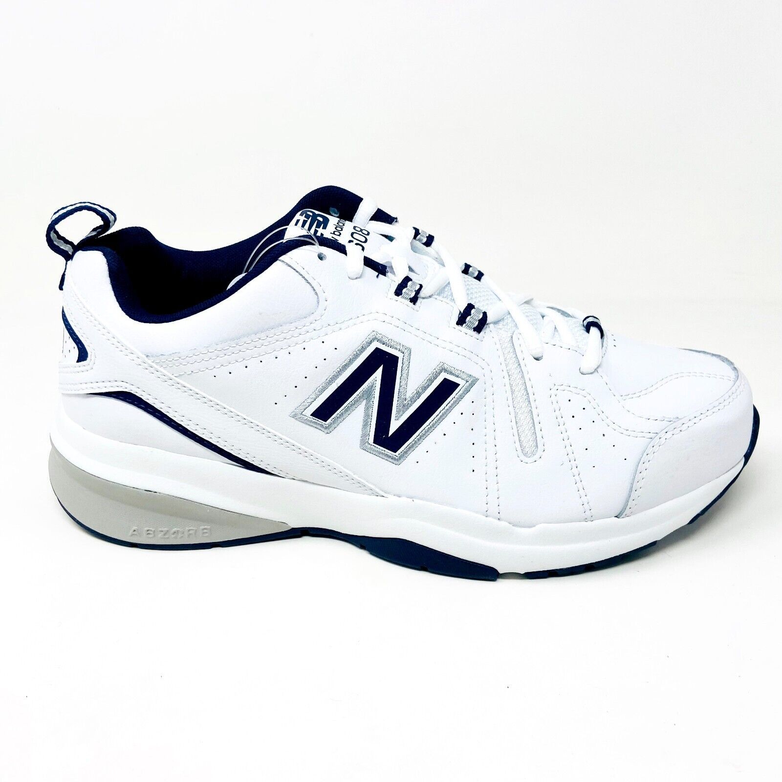 New Balance 608 White Navy Mens Casual Comfort Training Shoes MX608V5
