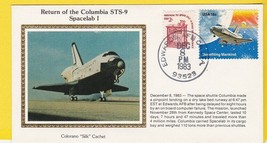 RETURN OF COLUMBIA STS-9 EDWARDS AFB CA DEC. 8 1983 COLORANO SILK CACHET - £2.51 GBP