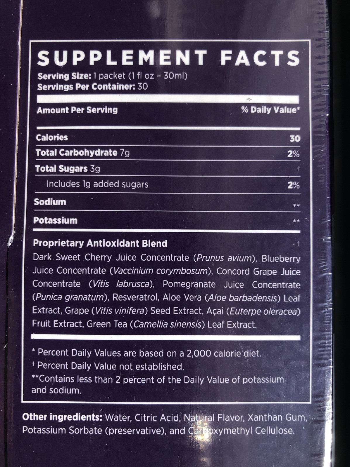 Jeunesse RESERVE Dietary Supplement Antioxidant Fruit Blend Resveratrol