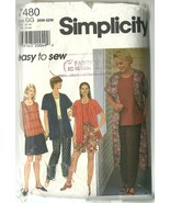 Simplicity Sewing Pattern 7480 Misses Womens Jacket Top Shorts Pants 26W... - $9.98