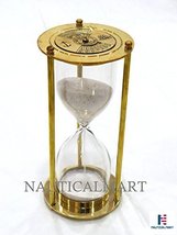 NauticalMart Brass Calendar Sand Timer In White image 1