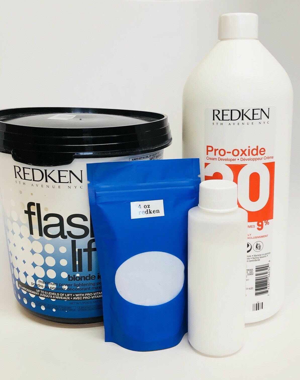 4 oz Redken flash lift Hair dye Powder lightener and Developer, Root