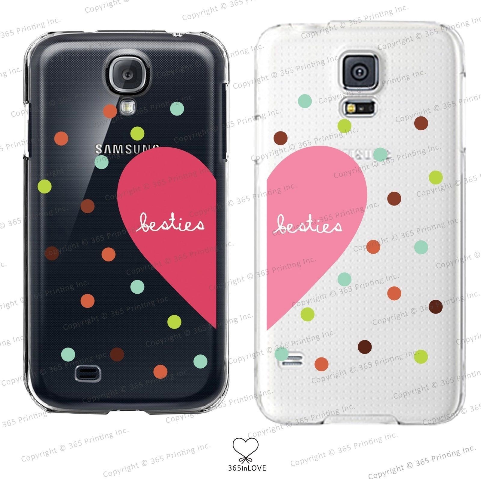 Besties Matching Clear Phone Case Set for BFF iphone 4 5 5C Galaxy S3