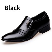  PU Leather Fashion Men Business Dress Loafers Pointy Black Shoes Oxford  Breath - $74.45