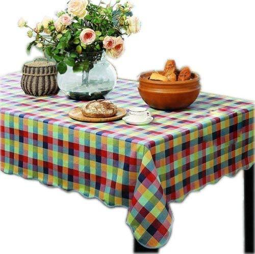 PANDA SUPERSTORE Traditional Check Pattern Tablecloth (152228cm)