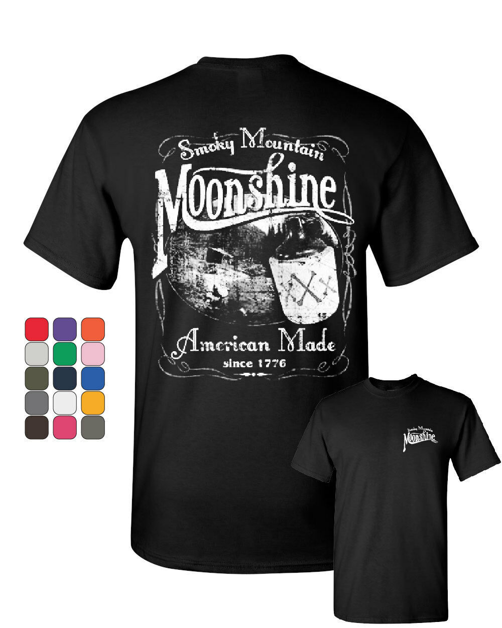 Smoky Mountain Moonshine T-Shirt Tennessee Whiskey Tee Shirt