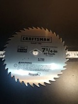 Vintage Craftsman 7-1/4" 40 Tooth Saw Blade Steel S100 NEW!! UNUSED!!! (Bin92) - $24.19