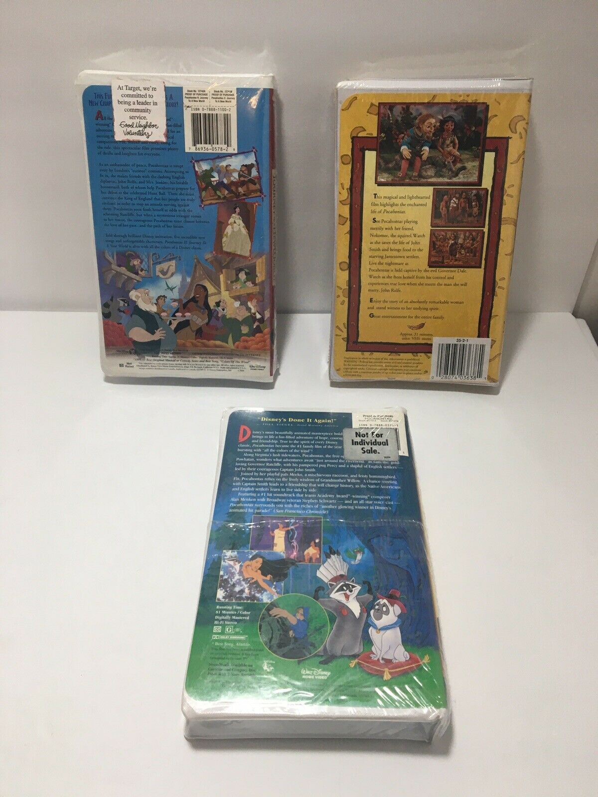 Walt Disney VHS Tapes (SEALED) Lot of 3 Collection Rare Brand New ...