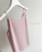 Summer Sleeveless Tank Top Lady Pink Chiffon Tops Wedding Bridesmaid Top Blouses image 8