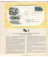 Mar 19 1976 50th Anniversary Commercial Aviation #1684 FDC PCS Artcraft Mounted - $5.49