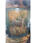 Deer in the Wild American Heritage Woodland Plush Raschel Throw blanket - $23.75