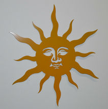 14" SUN FACE HEAVY DUTY STEEL METAL WALL ART HOME INDOOR OUTDOOR GARDEN DECOR image 8