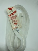 20&quot; Wrights Soft &amp; Easy Polyester Knit Zipper Wrights WHITE 77 Vintage N... - $2.97