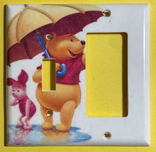 Winnie the Pooh & Piglet Light Switch Duplex Outlet wall Cover Plate Home decor image 11