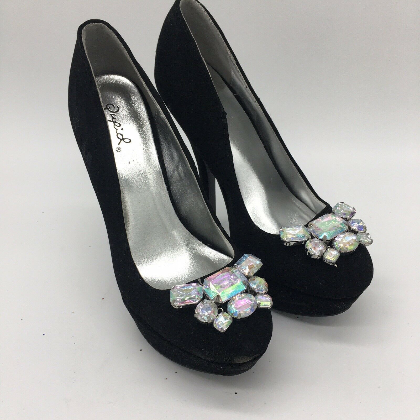 qupid bridal embellished pointed heels
