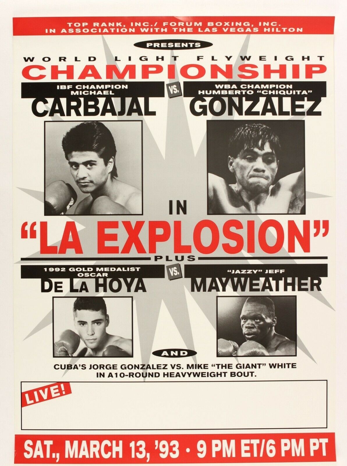 MICHAEL CARBAJAL vs HUMBERTO CHIQUITA GONZALEZ 8X10 PHOTO BOXING POSTER ...