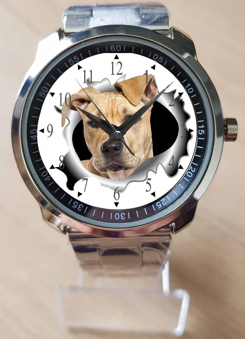 Staffie Staffordshire Terrier Pet Dog Unique Wrist Watch Sporty