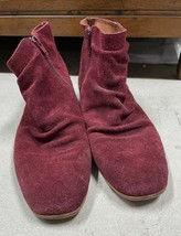 Free People X Jeffrey Campbell Speir Burgundy Suede Ankle Boots Size 8.5 - $49.50