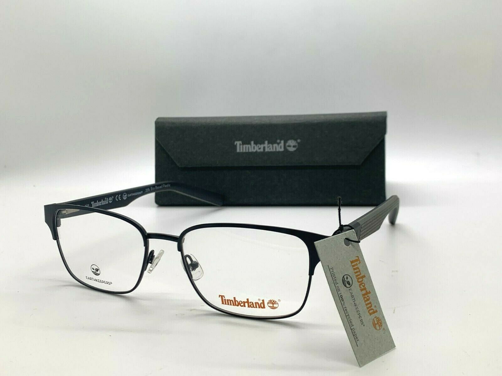 Timberland Eyeglasses TB 1665 002 BLACK 55-17-145MM EARTHKEEPERS /case
