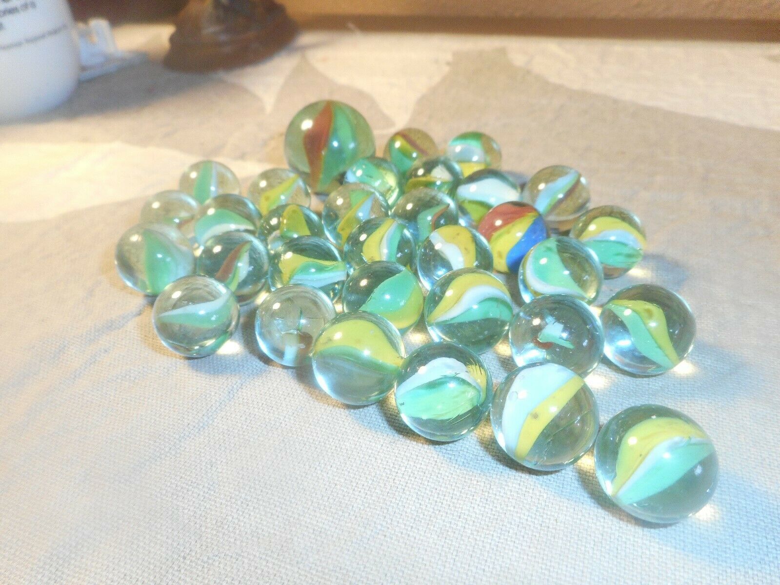 6  HTF 5/8"  HAND SELECTED JABO CLASSIC  MARBLES  $4.99   LOT T 