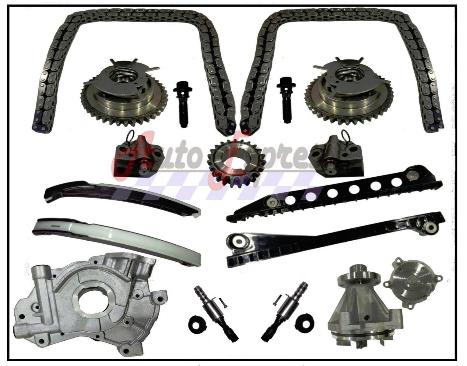 0408 Ford 5.4 TRITON 3Valve Timing Chain Kit Oil Water Pump Cam Phaser VVT Timing Components