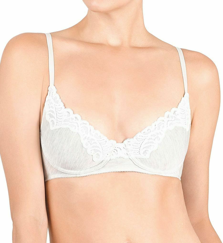 Natori Grey White Feathers Essence Contour Underwire Bra Us 36dd Uk