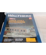 HO Scale Walthers, Three Stall Roundhouse Kit, #933-3041 BN Sealed Box - $74.25