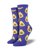 Socksmith Women's Socks Novelty Crew Cut Socks "Avocado" / Choose Your Color!! - $11.29