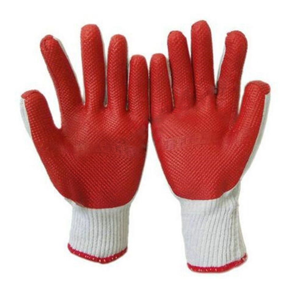 one pair Work Universal Protection Glue Thick Gloves 25cm red Work Gloves
