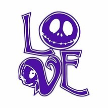 Nightmare Before Christmas Love Sally and Jack Decal Vinyl Sticker Cars ... - $6.92