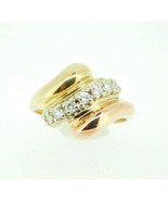 Authenticity Guarantee 
14k Yellow and Rose Gold Genuine Natural Diamond Ring... - $628.65