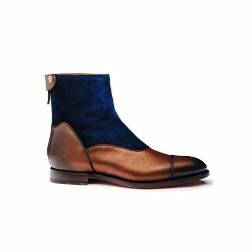 mens black boots white laces