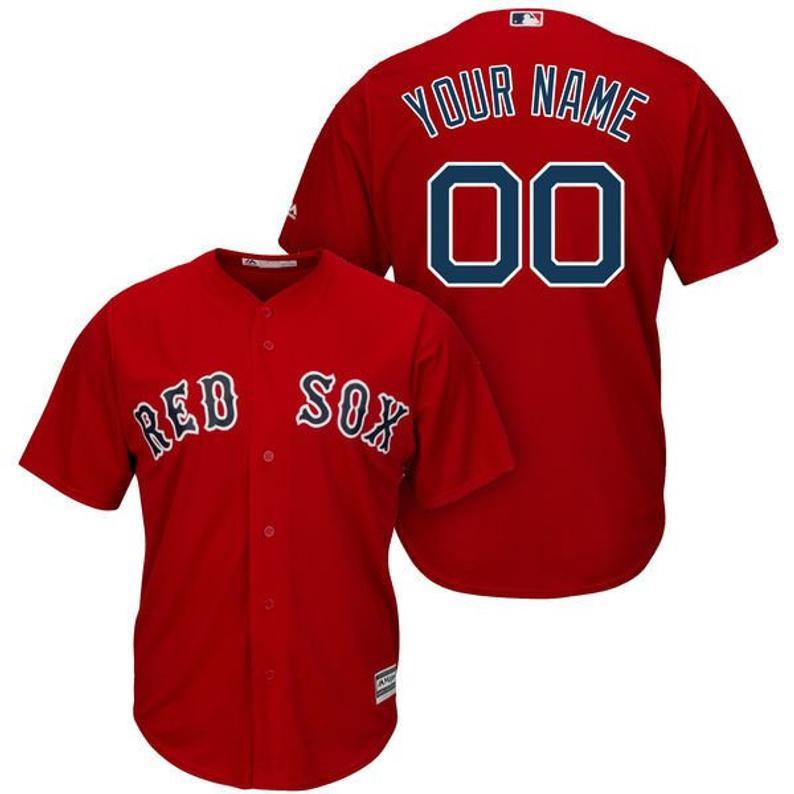 Mens and Youth Boston Red Sox Custom Name & Number Cool Base Baseball Jersey BaseballMLB