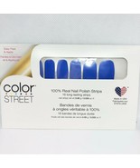 Color Street Nail Polish Strips - Greeking Out Blue Cream Finish - $9.05