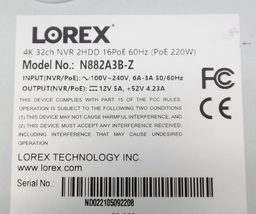 Lorex N882A3B-Z 32-Channel 4K NVR with 8TB HDD image 5