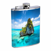 Fiji Islands D1 Flask 8oz Stainless Steel Hip Drinking Whiskey Tropical ... - $13.95