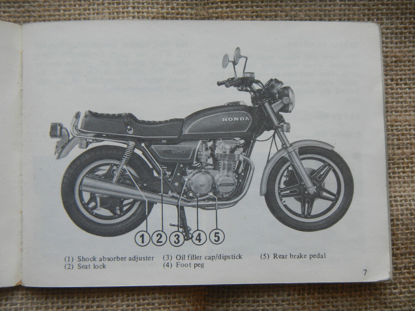 1979 79 HONDA CB650 CB 650 OWNER OWNERS MANUAL