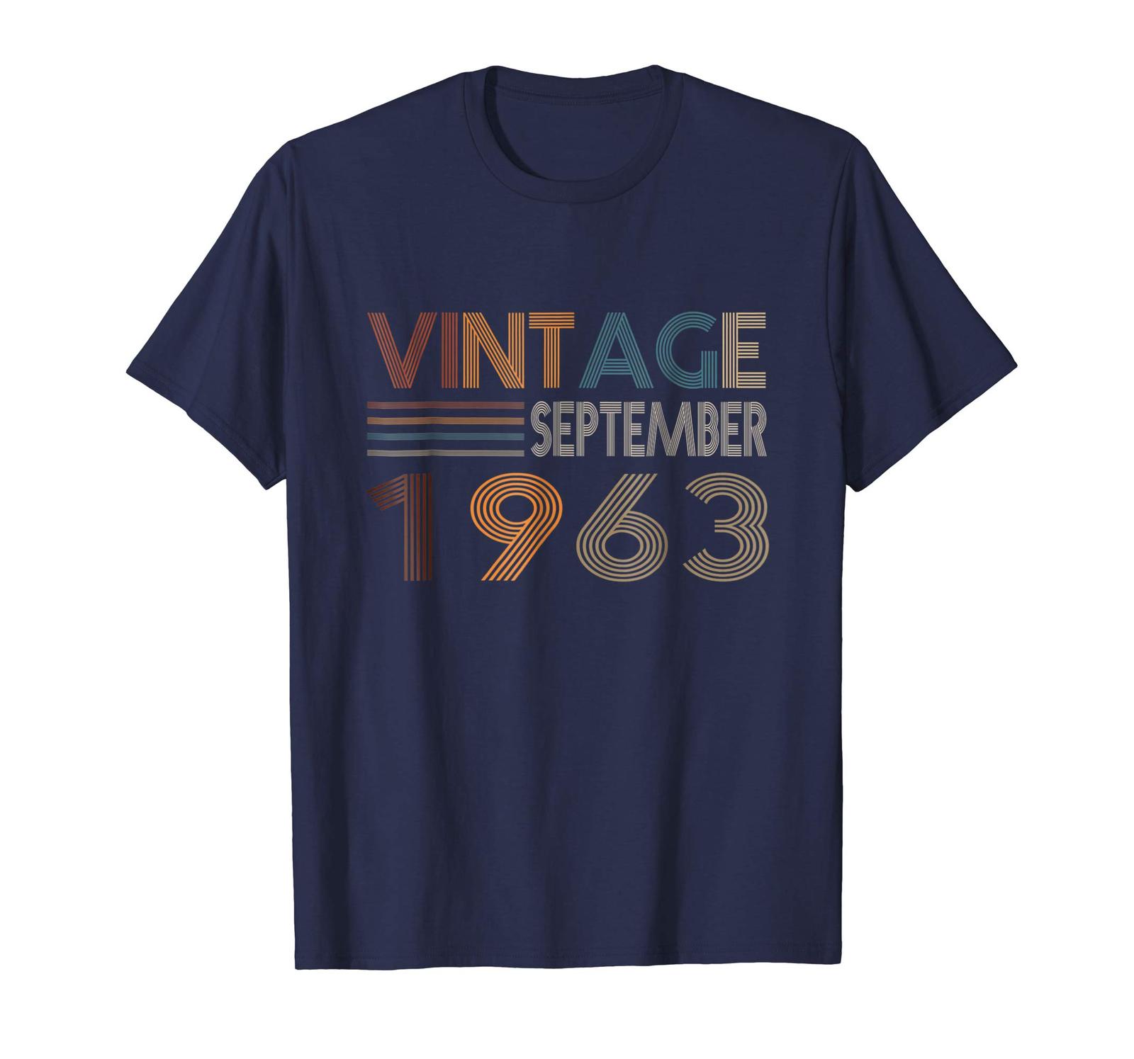 Funny Tshirt - Retro Vintage September 1963 T Shirt 55th Birthday Gift ...