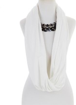 IMAN Global Chic Infinity Scarf Necklace Ivory NEW 751-316 - $15.82