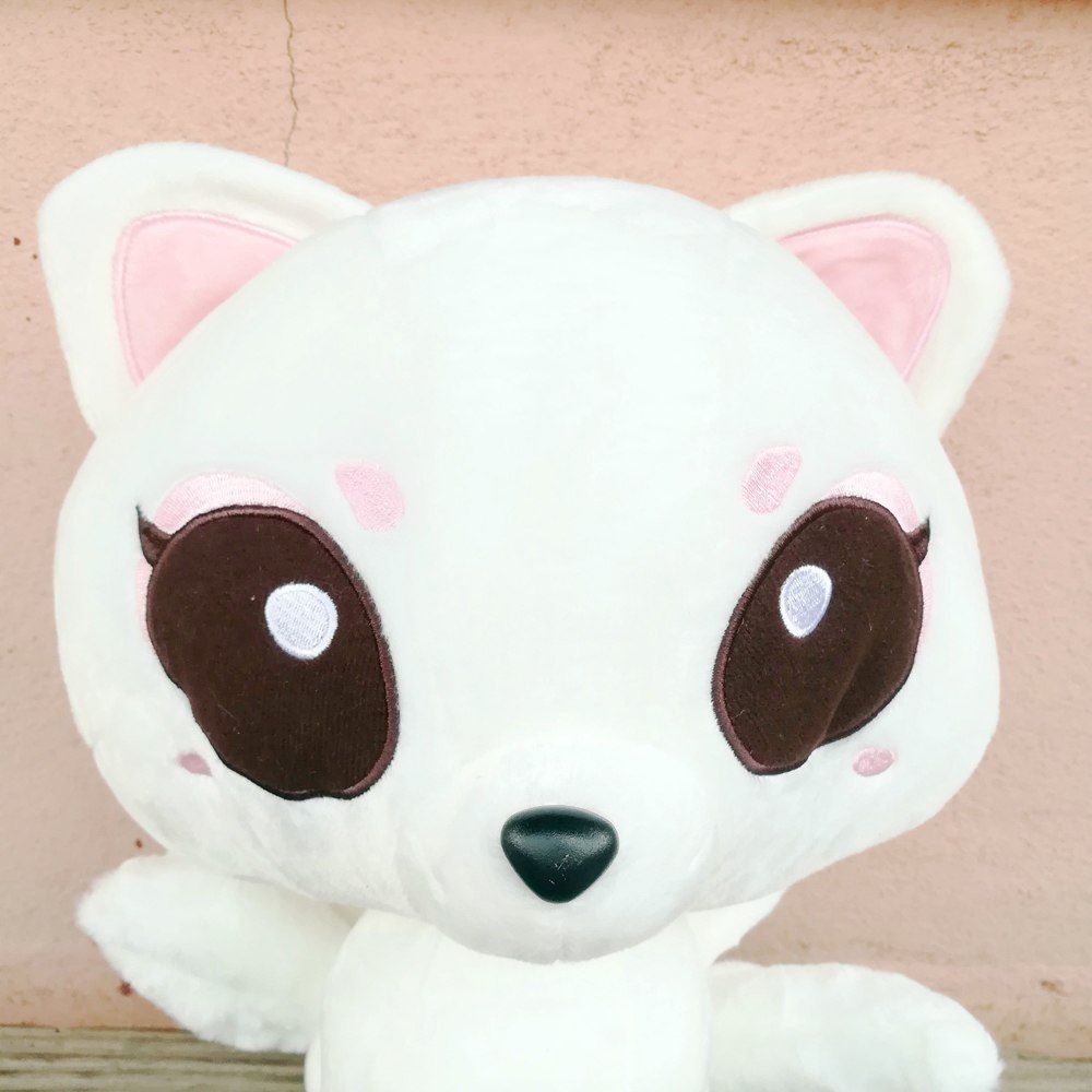 white nine tailed fox plush