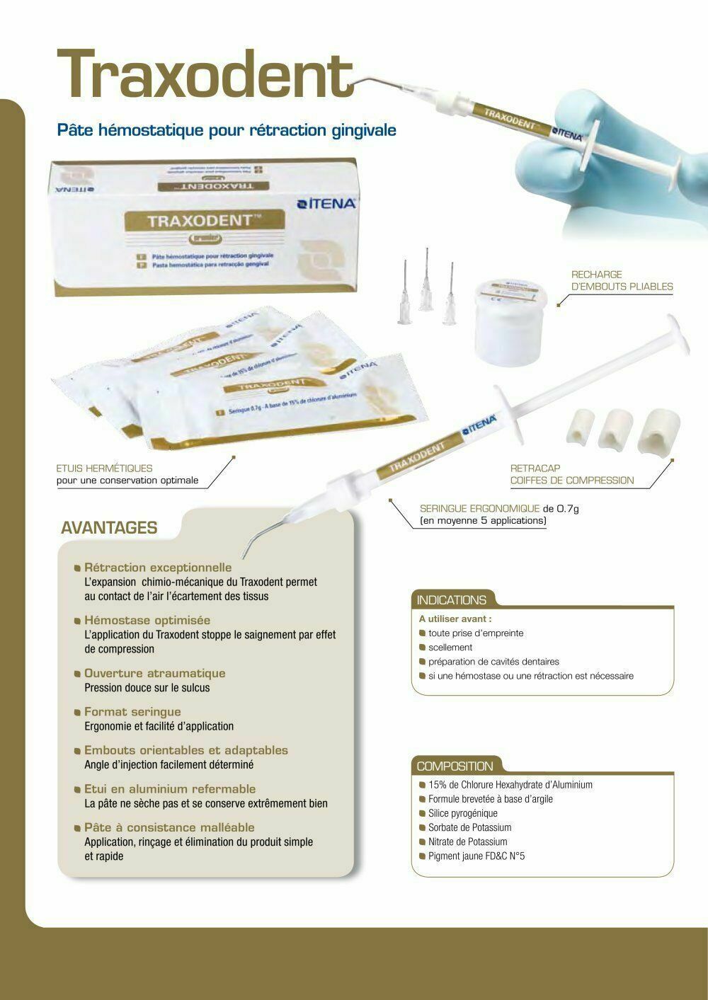Traxodent by Premier Dental USA Hemodent Paste Retraction System Itena