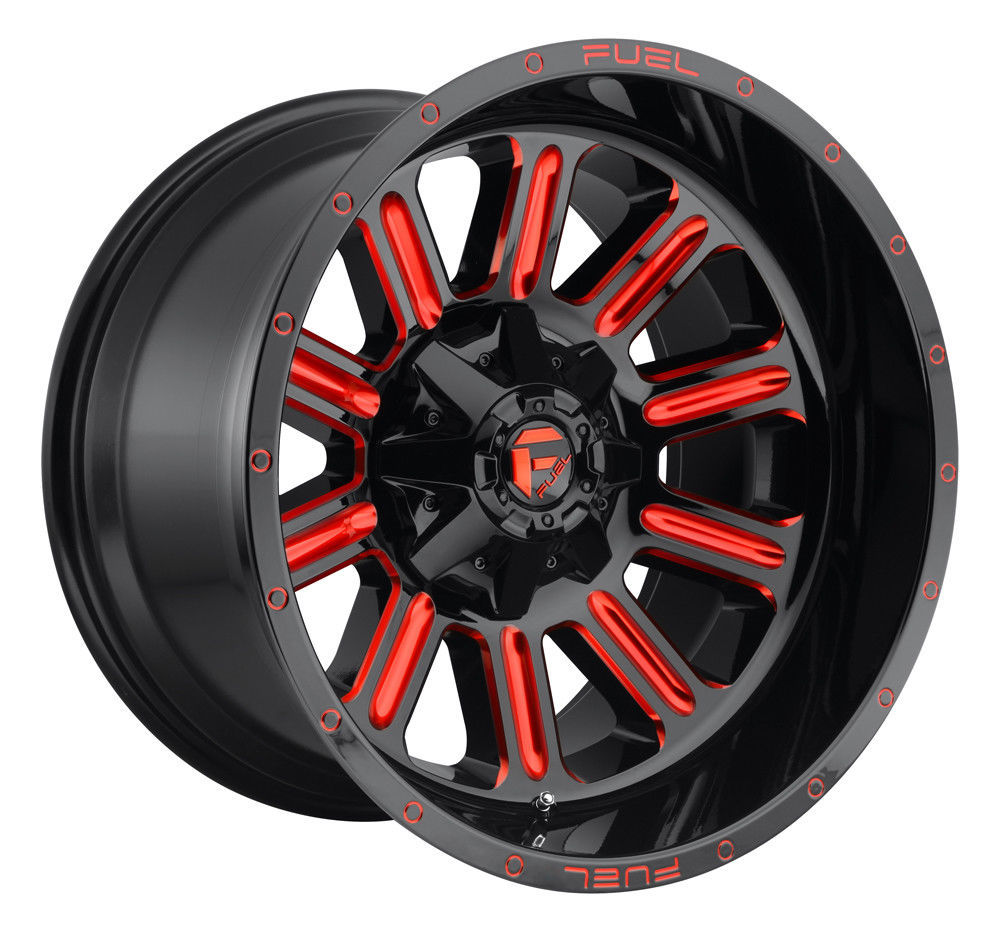 One 20x10 Fuel Hardline D621 5x114.3/5x5 -18 Red Wheels Rims - Wheels