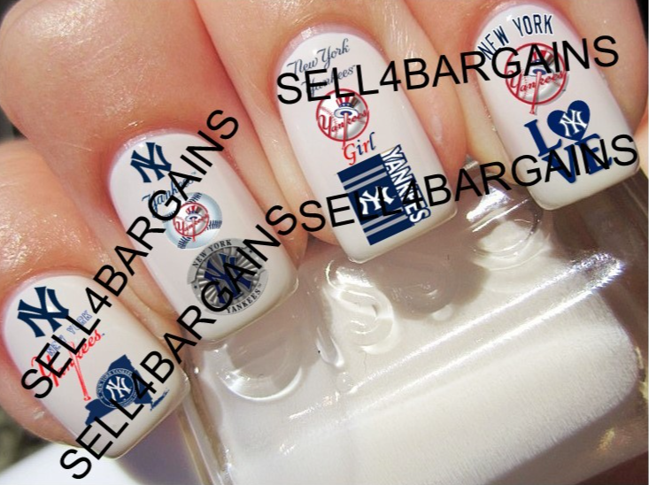 2. Yankees Nail Decals - wide 2