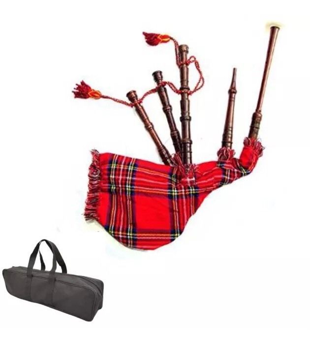junior Playable Bagpipes/child Kids Bagpipes Royal Steward Tartan+2
