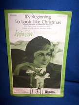 Vintage Sheet Music &amp; Lyrics For The Song It&#39;s Beginning To Look Like Ch... - $10.00