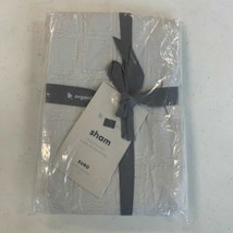 West Elm: Organic Cotton Clipped Jacquard Squares Euro Sham Frost Gray New $45 - $32.65