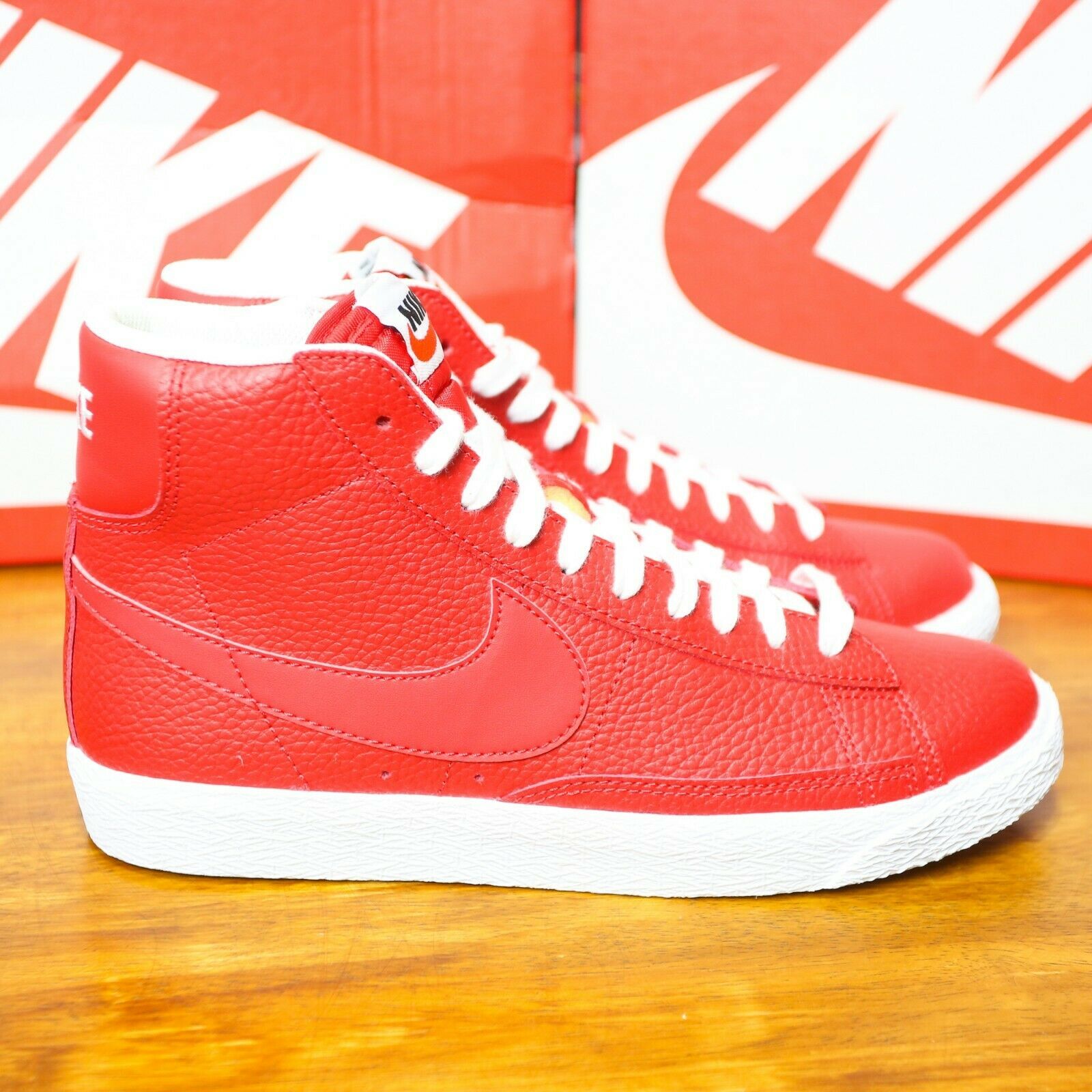 Nike Blazer Mid GS Game Red White Gum 895850-600 size 6.5 Y Youth Kids Boys sb - Boys' Shoes