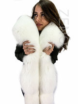 Arctic Fox Fur Boa 70' (180cm) + Tails as Wristbands / Headband Saga Furs Stole image 3
