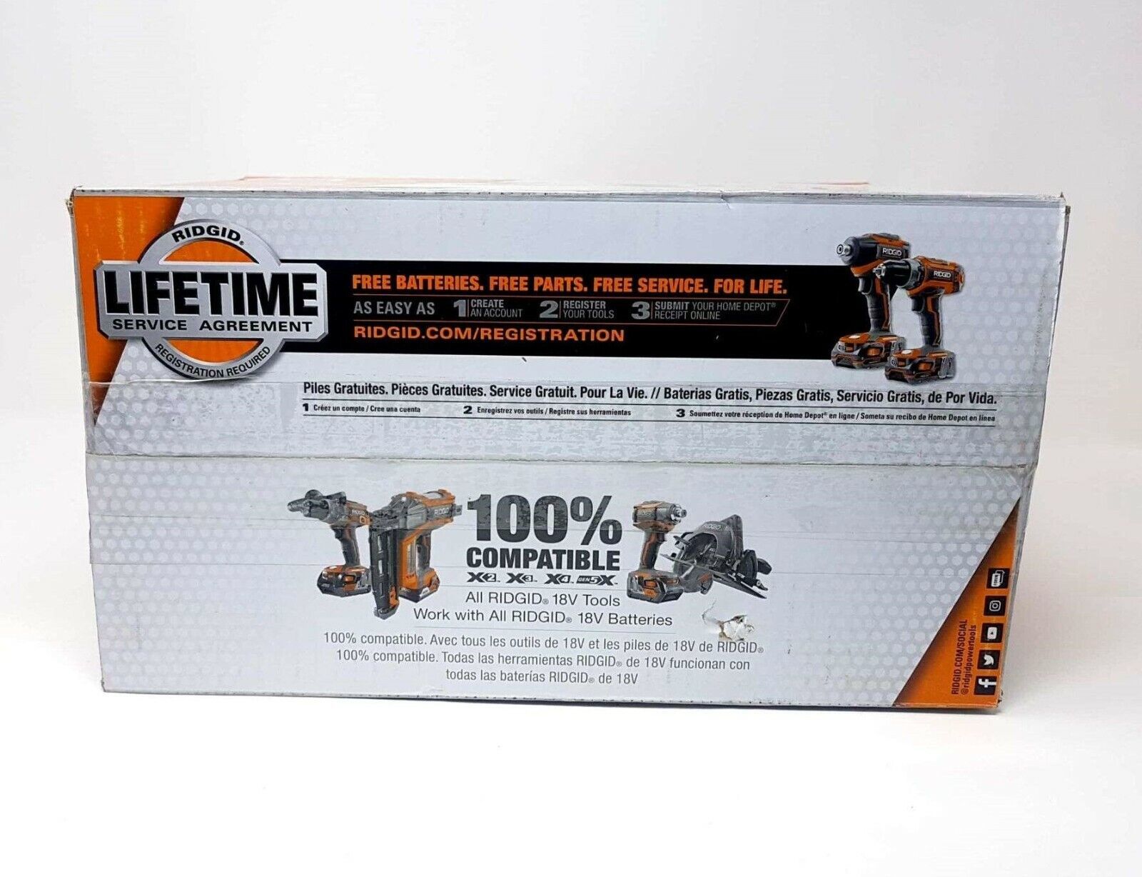 Ridgid 18-Volt Lithium-Ion Cordless Brushless Drill/Driver and Impact Driver Combo Kit R9603